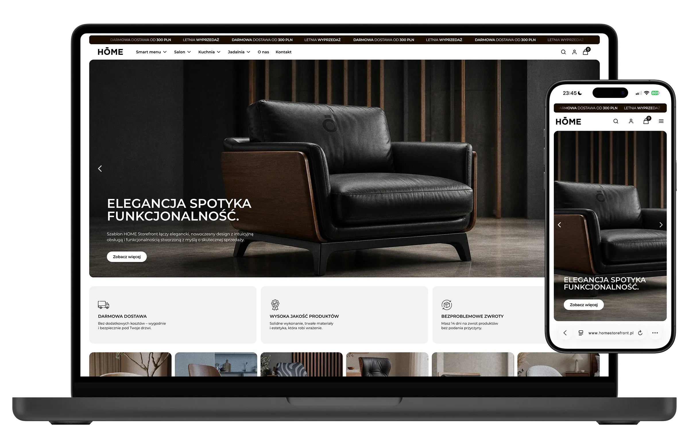 szablon premium shoper home storefront